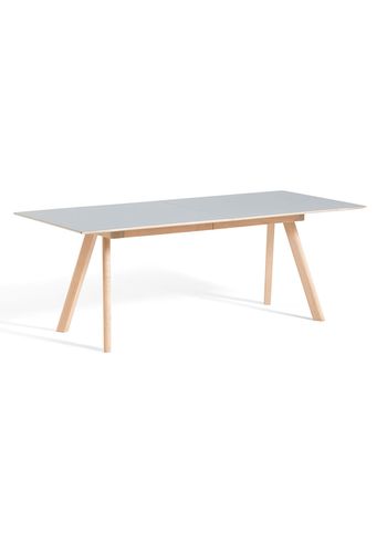 HAY - Spisebord - CPH 30 Extendable - L200 - Sæbebehandlet Egetræ / Grå Linoleum Top