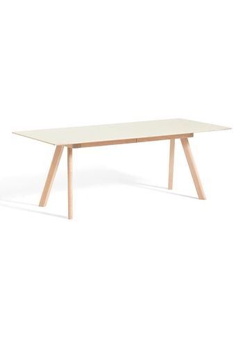 HAY - Spisebord - CPH 30 Extendable - L200 - Sæbebehandlet Egetræ / Off-White Linoleum Top