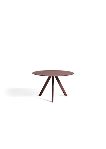 HAY - Spisebord - CPH20 2.0 Table - Burgundy Linoleum / Bordeaux Lacquered Oak - Ø120