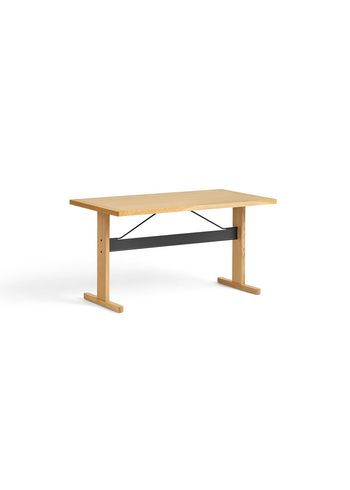 HAY - Spisebord - Passerelle Desk - Clear Water-Based Lacquered Oak w. Ink Black Crossbar