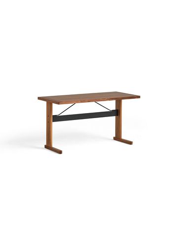 HAY - Spisebord - Passerelle Desk - Clear Water-Based Lacquered Walnut w. Ink Black Crossbar
