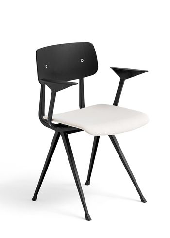 HAY - Spisebordsstol - Result Armchair / Seat Upholstery - Black Water-Based Lacquered Oak & Steelcut 220 / Black