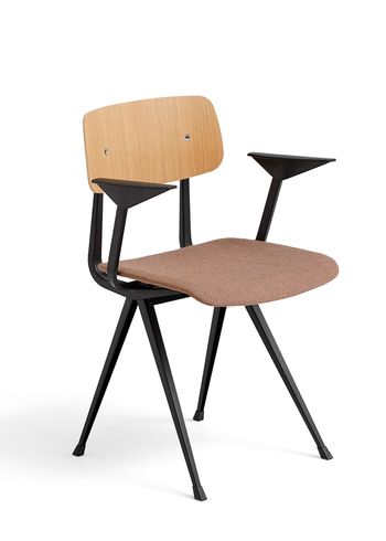 HAY - Spisebordsstol - Result Armchair / Seat Upholstery - Clear Water-Based Lacquered Oak & Canvas 356 / Black