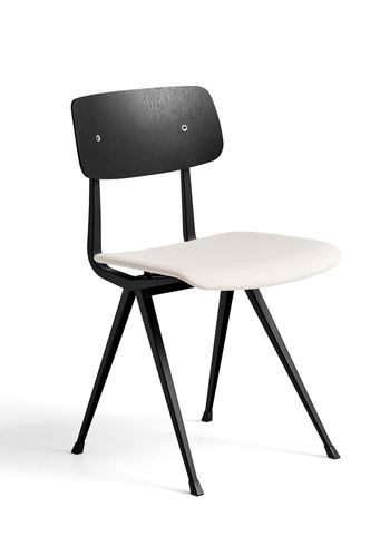 HAY - Spisebordsstol - Result Chair / Seat Upholstery - Black Water-Based Lacquered Oak & Steelcut 220 / Black