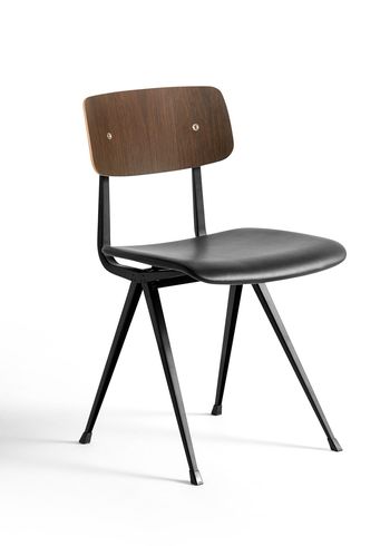 HAY - Spisebordsstol - Result Chair / Seat Upholstery - Smoked Water-Based Lacquered Oak & Sense Black / Black