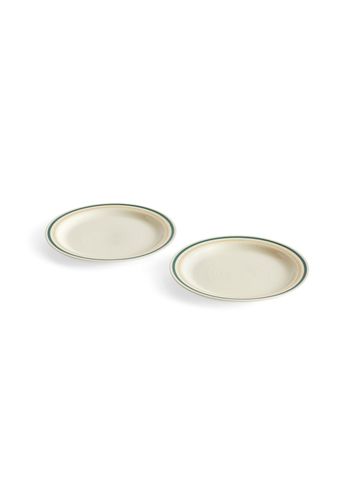 HAY - Tallrikar - Sobremesa Plate set of 2 - GREEN AND SAND