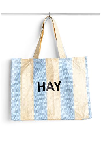 HAY - Tote bag - Recycled Candy Stripe Bag - Medium - Yellow and Blue