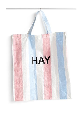 HAY - Bag - Recycled Candy Stripe Bag - X-Large - Blue/red/White