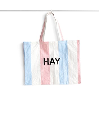 HAY - Tote bag - Recycled Candy Stripe Bag - Medium - Blue/Red/White