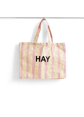 HAY - Tote bag - Recycled Candy Stripe Bag - Medium - Red/Yellow
