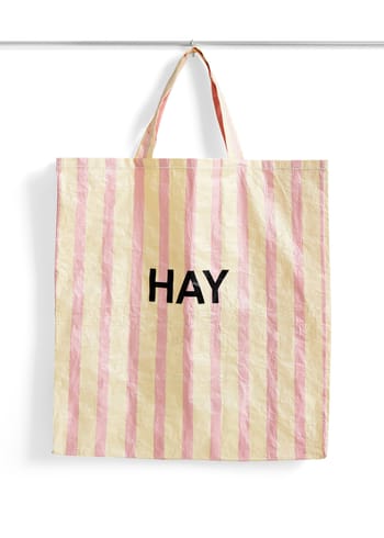 HAY - Tote bag - Recycled Candy Stripe Bag - X-Large - Red/Yellow