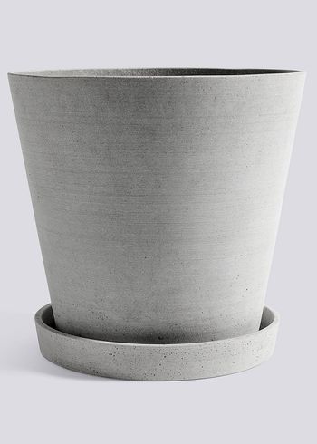 HAY - Bloemenpot - Flowerpot with saucer - Grey - XXXL