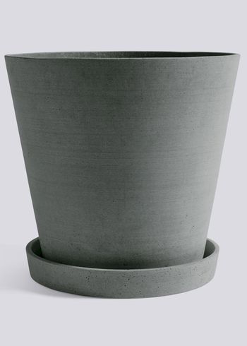 HAY - Doniczka - Flowerpot with saucer - Green - XXXL