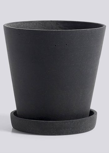 HAY - Blomkruka - Flowerpot with saucer - Black - M