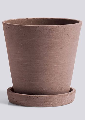 HAY - Flowerpot - Flowerpot with saucer - Terracotta - M