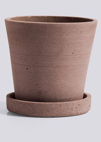 HAY - Urtepotte - Flowerpot with saucer - Terrakotta - S