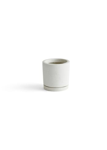 HAY - Flowerpot - Plant Pot with Saucer - White M