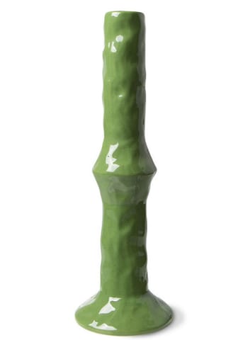 HK Living - Kynttilänjalka - The Emeralds Ceramic Candle Holder - Fern Green - Medium