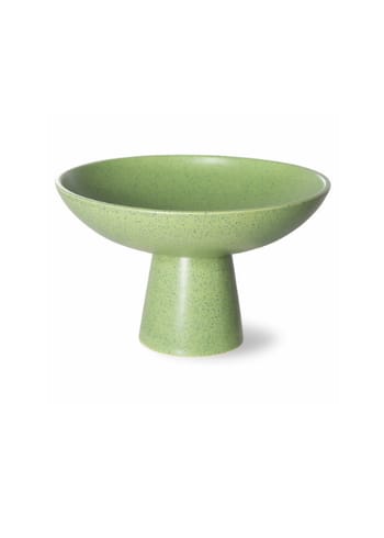HK Living - Schaal - The Emeralds Ceramic Bowl On Base - Pistachio - M