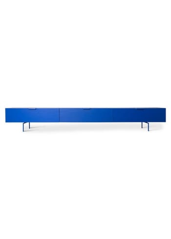 HK Living - Sivupöytä - Tv Cabinet Wood Grain - Cobalt Blue