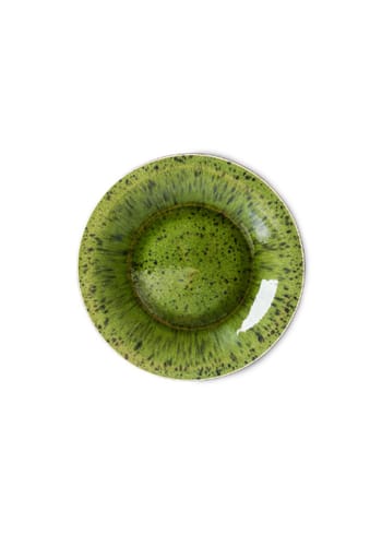 HK Living - Bord - The Emeralds Ceramic Dinner Plate - Green - Spotted