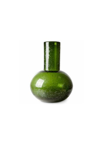 HKLiving - Váza - Green Glass Blown Vase - Green