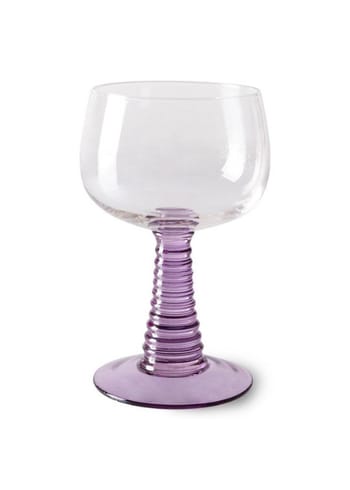 HK Living - Vinglas - Swirl Wine Glass High - Purple