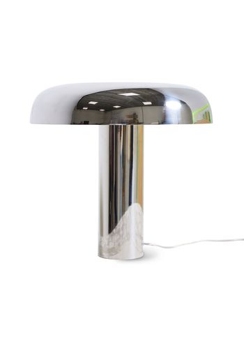 HKLiving - Table Lamp - Mushroom Table Lamp, Chrome - Chrome