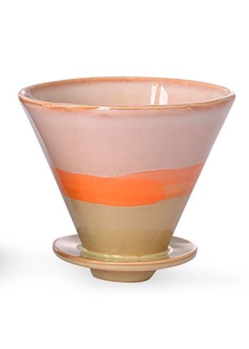 HKLiving - Kaffebryggare - 70s Coffee Filter - Orange/Cream/Yellow