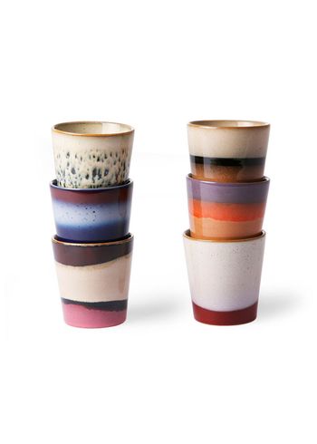HKLiving - Cópia - 70s Coffee Mugs (Set of 6) - Orion