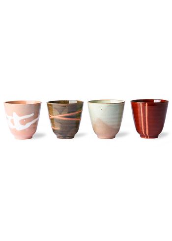HKLiving - Kop - Kyoto Ceramics: Japanese Yunomi Mugs (Set Of 4) - Multicolour