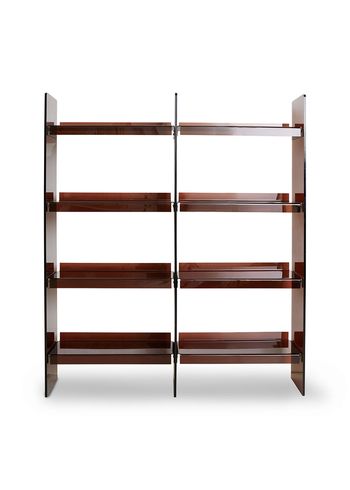 HKLiving - Librería - Acrylic Cabinet - Smokey Brown - 160 cm