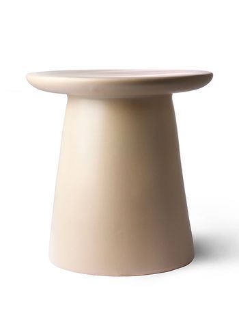 HKLiving - Mesa de cabeceira - Side Table Earthenware - Natural / Cream