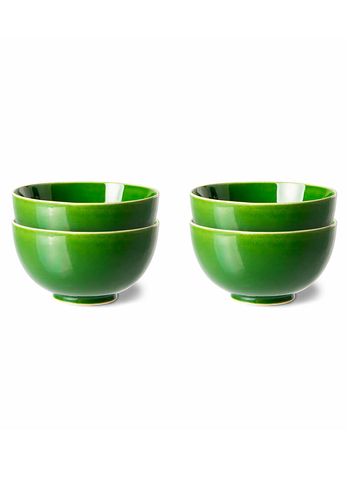 HKLiving - Kippis - The Emeralds: Ceramic Dessert Bowl (Set of 4) - Green