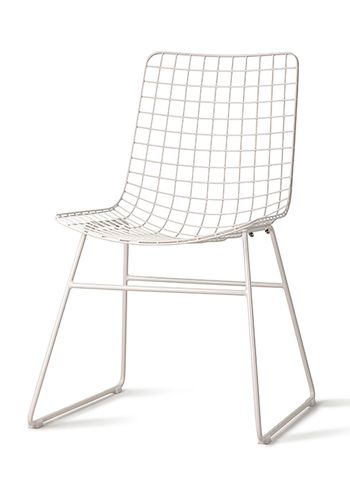 HKLiving - Stol - Metal Wire Chair - White