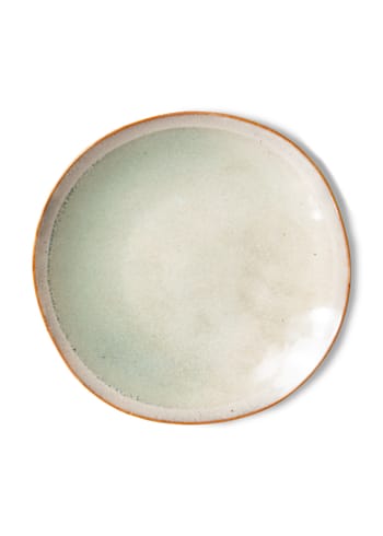 HKLiving - Plate - 70s Side Plates (Set Of 2) - Mist (Green, Cream)