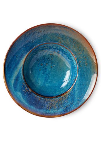HKLiving - Placa - Chef Ceramics - Pasta Plate - Rustic Blue