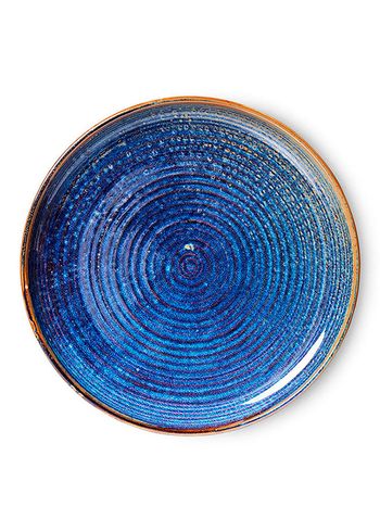 HKLiving - Plate - Chef Ceramics - Dinner Plate - Rustic Blue