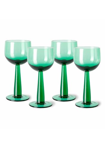 HKLiving - Wijnglas - The Emeralds: Wine Glass Tall - Fern Green