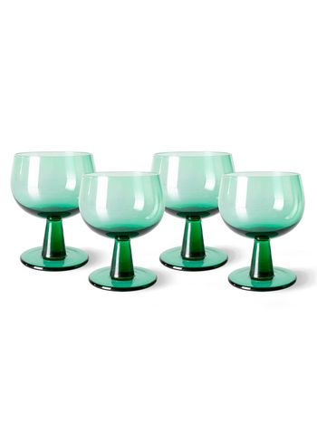 HKLiving - Verre à vin - The Emeralds: Wine Glass Low - Fern Green