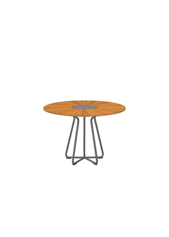 HOUE - Table de jardin - Circle Dining Table - Table top: Bamboo/Granite / Frame: Grey aluminum - Ø110