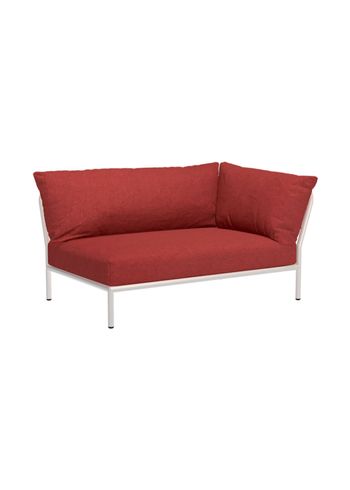 HOUE - Puutarha sohva - LEVEL 2 / Right Corner - Scarlet/Muted White