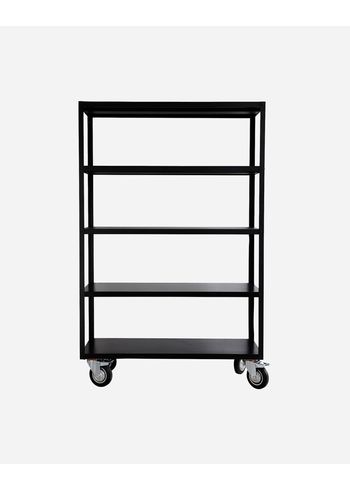 House doctor - Étagère roulante - Trolley shelf with 4 wheels - Black