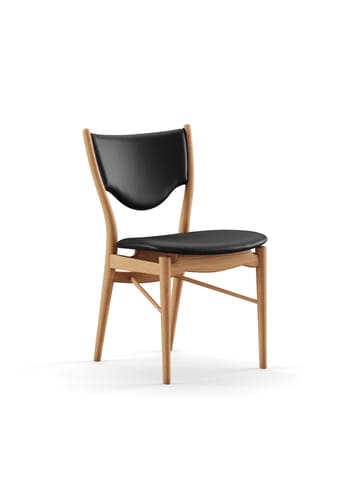 House of Finn Juhl - Spisebordsstol - 46 Chair / By Finn Juhl - Dark Oiled Oak / Black Prestige Leather