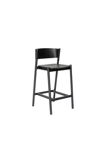 Hübsch - stołek barowy - Oblique Bar Stool - Black