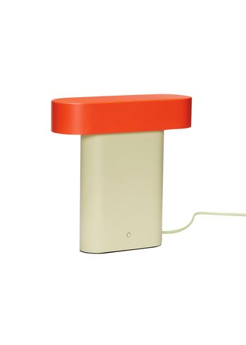 Hübsch - Lampe de table - Sleek Table Lamp - Vert clair / Rouge