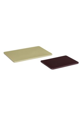 Hübsch - Grytunderlägg - Amare Trivets (set of 2) - Large - Ljusgrön / Maroon