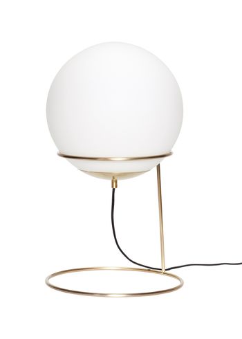 Hübsch - Stehlampe - Opal Glass Floor Lamp - Small - Brass/Glass