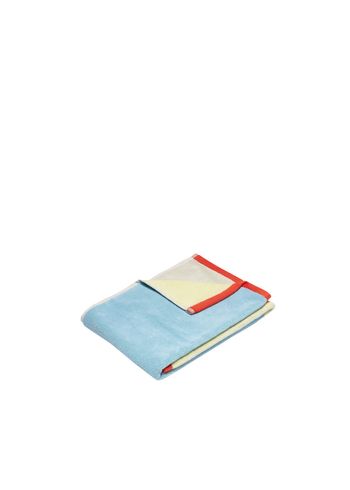 Hübsch - Håndklæde - Block Håndklæde - Small - Grå,Lyseblå,Rød,Gul