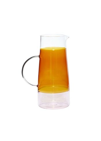 Hübsch - Karaf - Glass Jug Hübsch - Clear/amber/pink